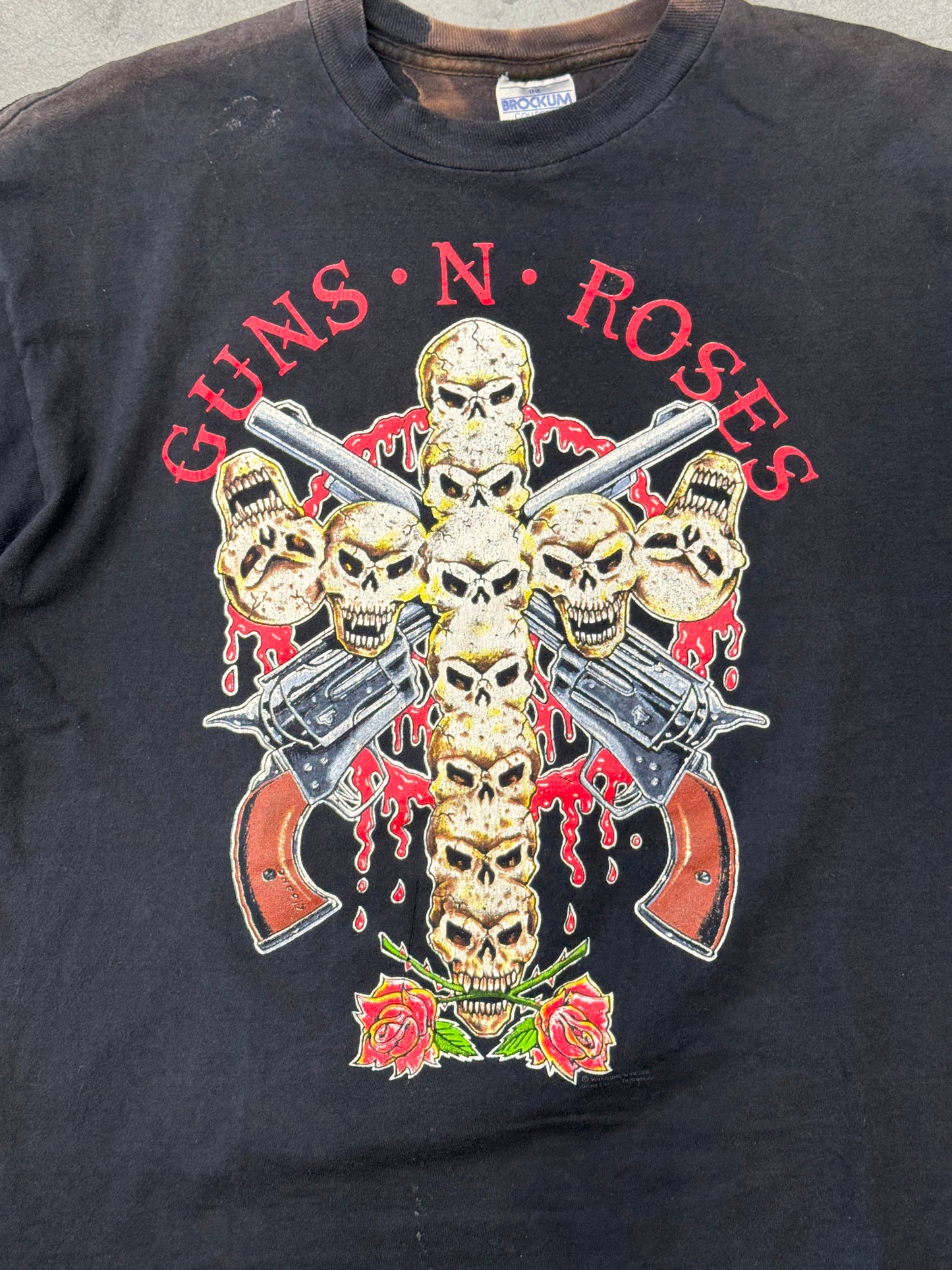 1991 GUNS 'N ROSES USE YOUR ILLUSION TOUR TEE (BROCKUM TAG)