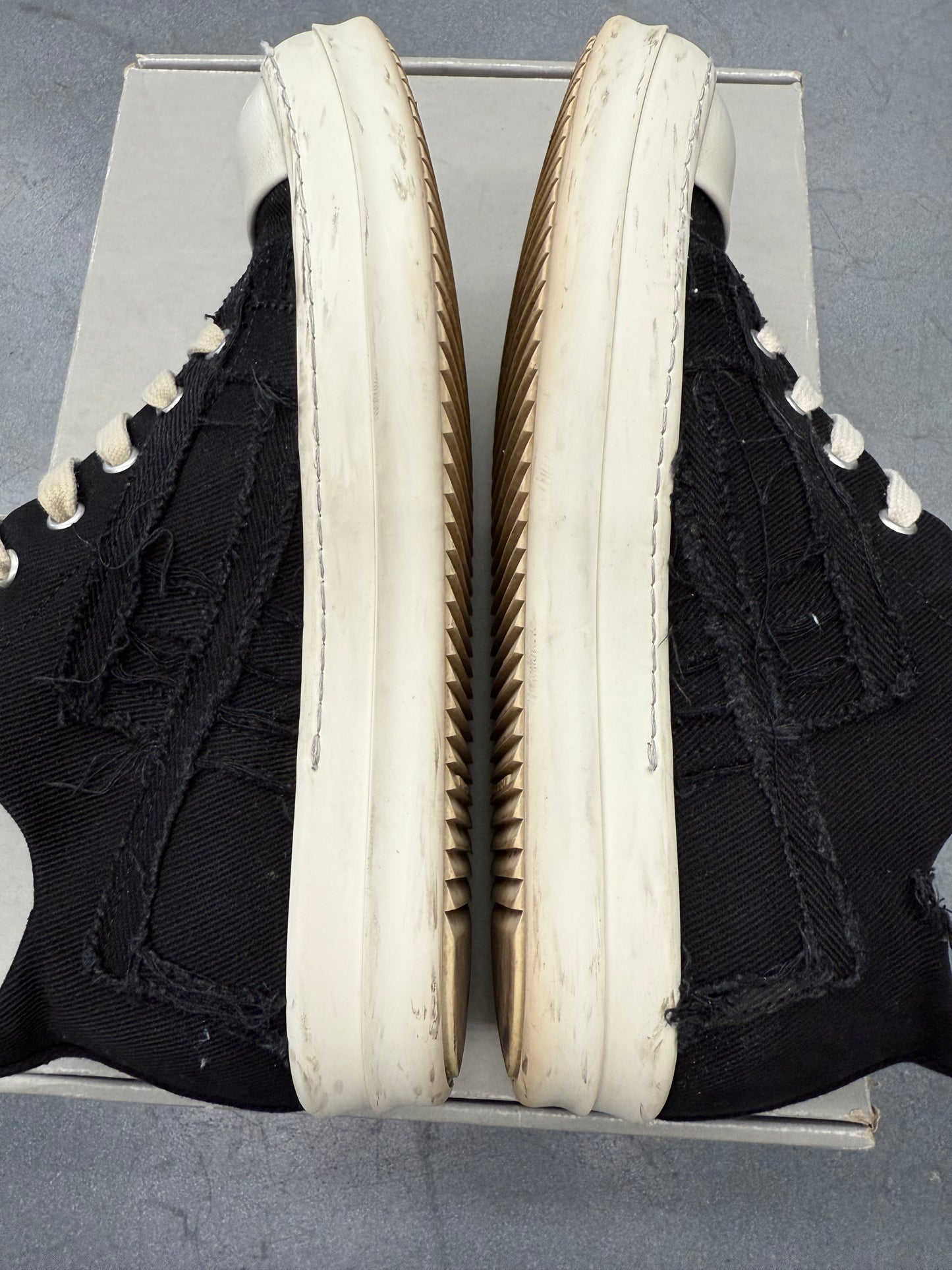 RICK OWENS DRKSHDW SLASHED LOW SNEAKS