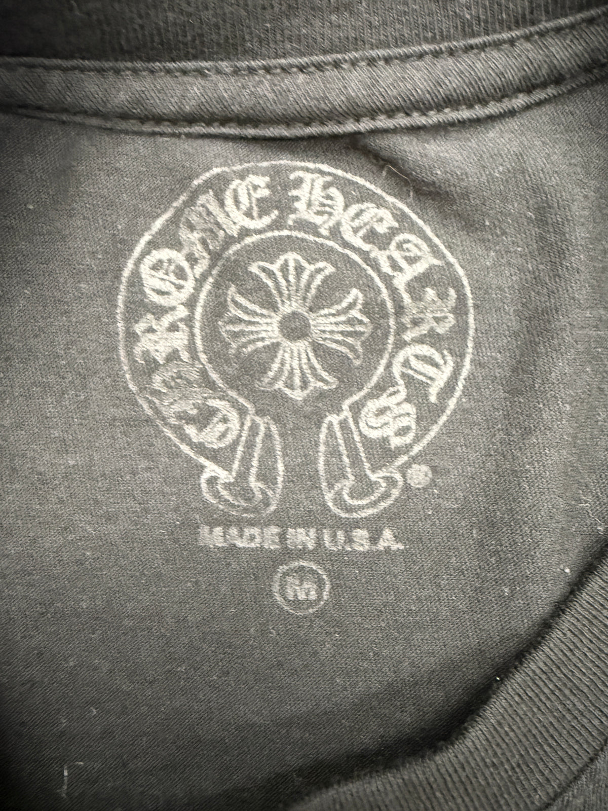 CHROME HEARTS HORSESHOE FLORAL LS - BLACK