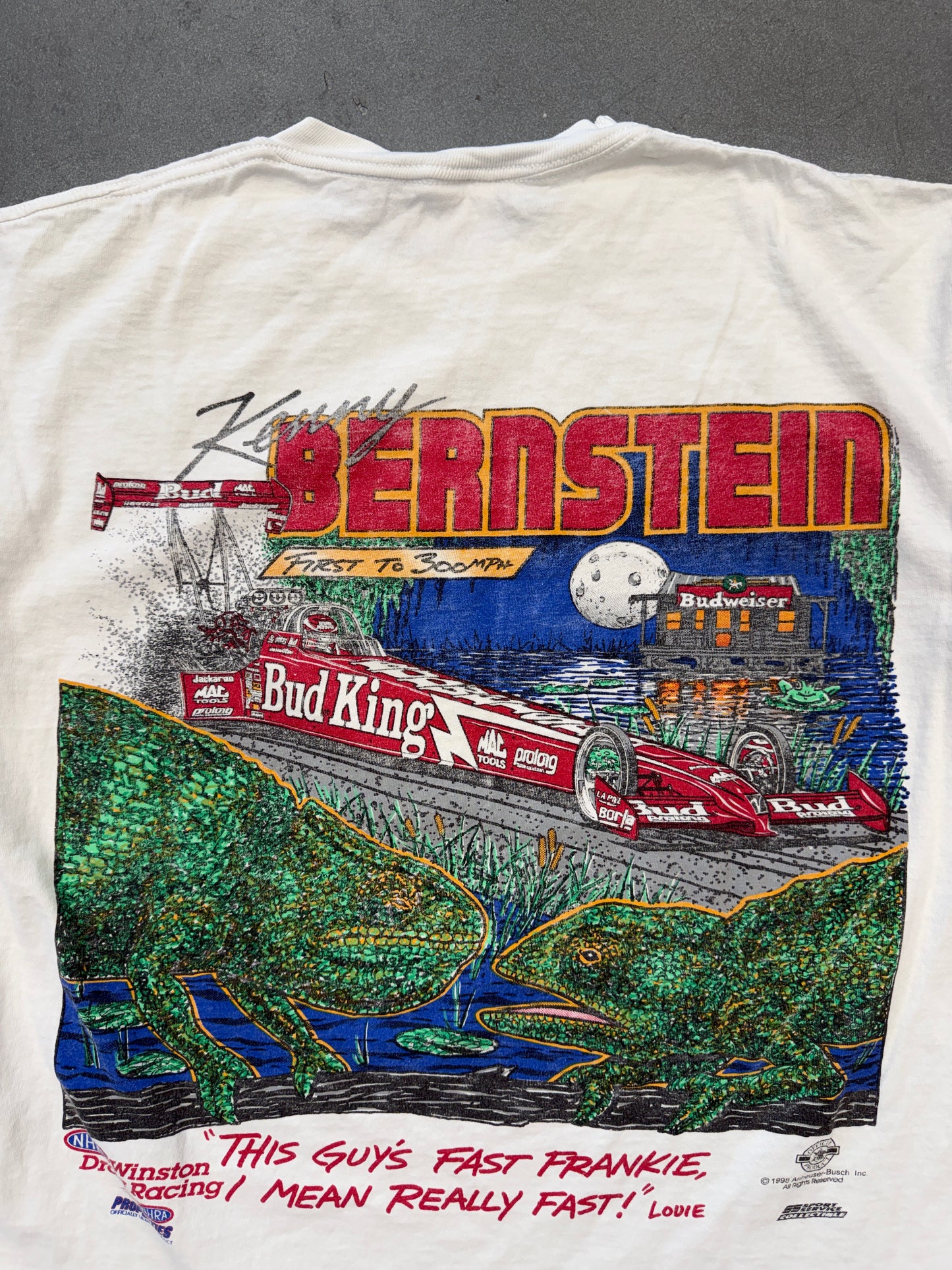 1998 BUDWEISER KENNY BERNSTEIN NHRA TEE (JERZEES TAG)