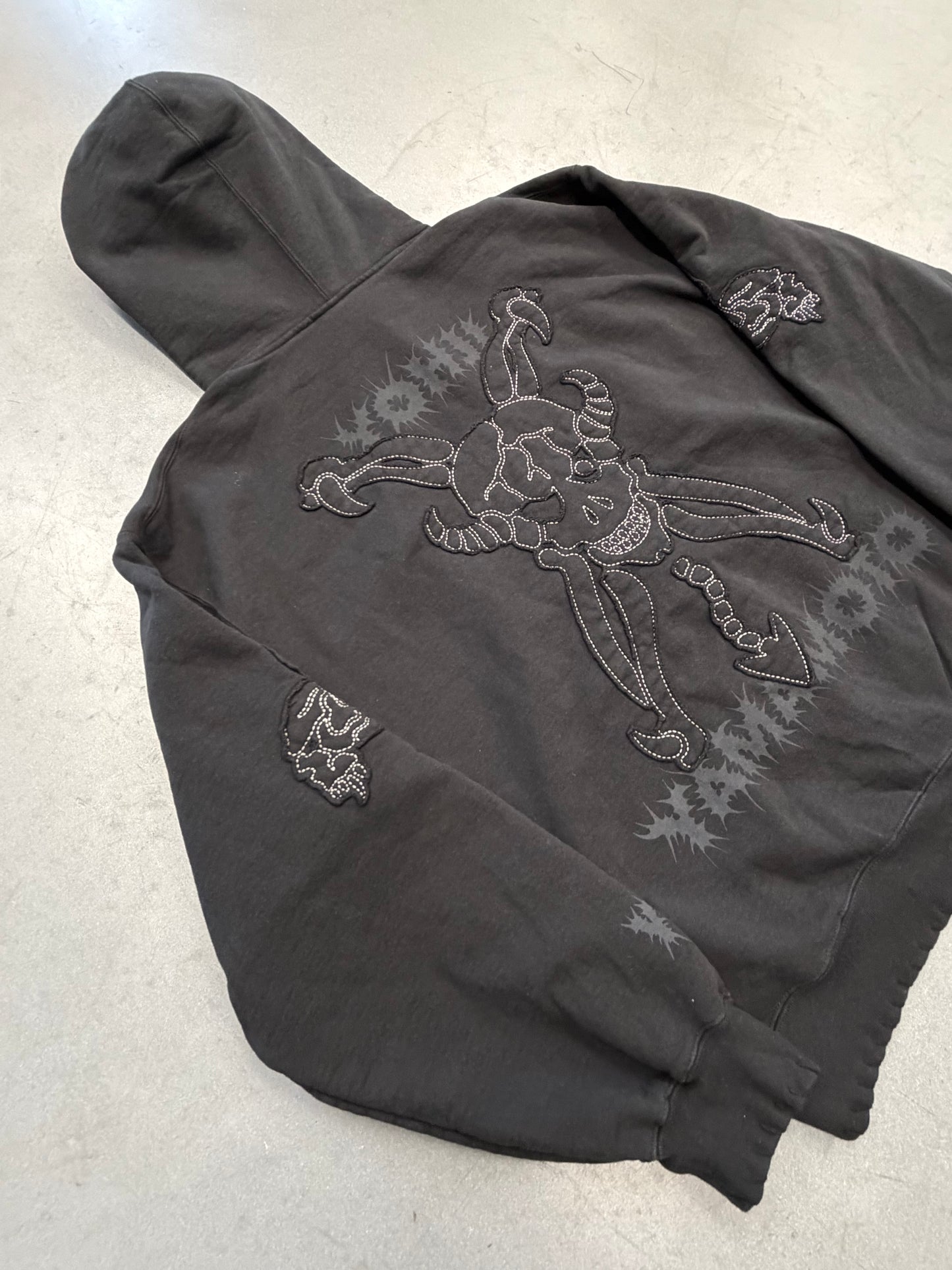 FW25 SUPREME X Y'S BY YOHJI YAMAMOTO ZIP UP HOODED SWEATSHIRT - BLACK (XL)