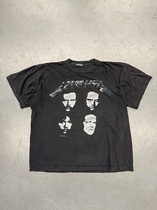1991 METALLICA 4 FACES HISTORIC DATES TOUR TEE (CUT TAG)