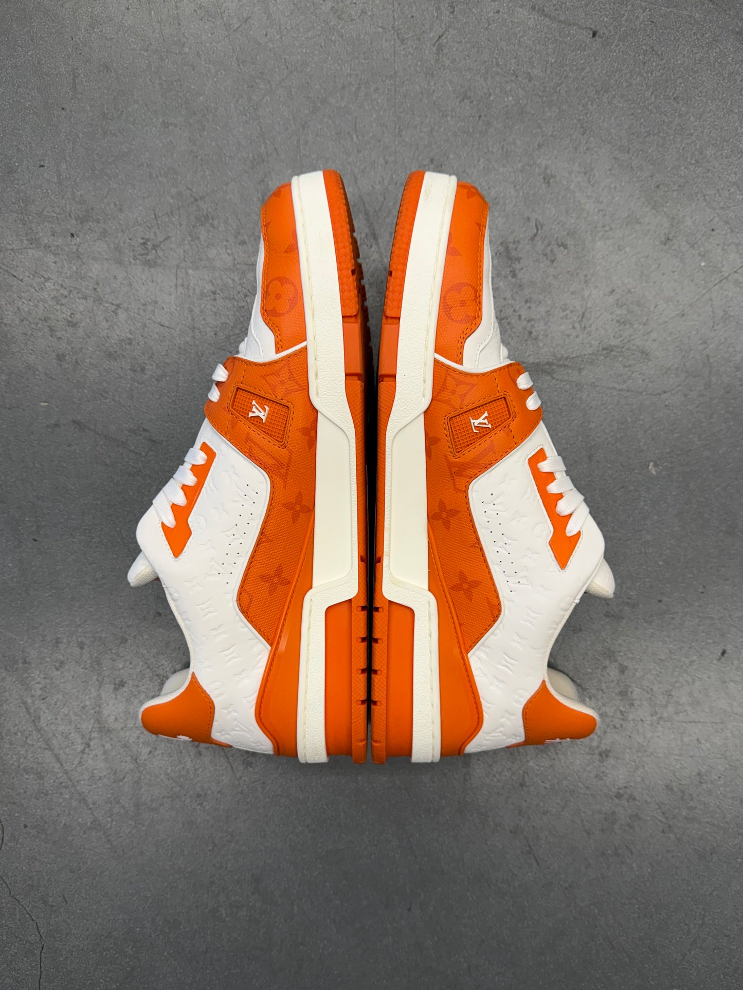 LOUIS VUITTON LV TRAINER SNEAKER - ORANGE/WHITE
