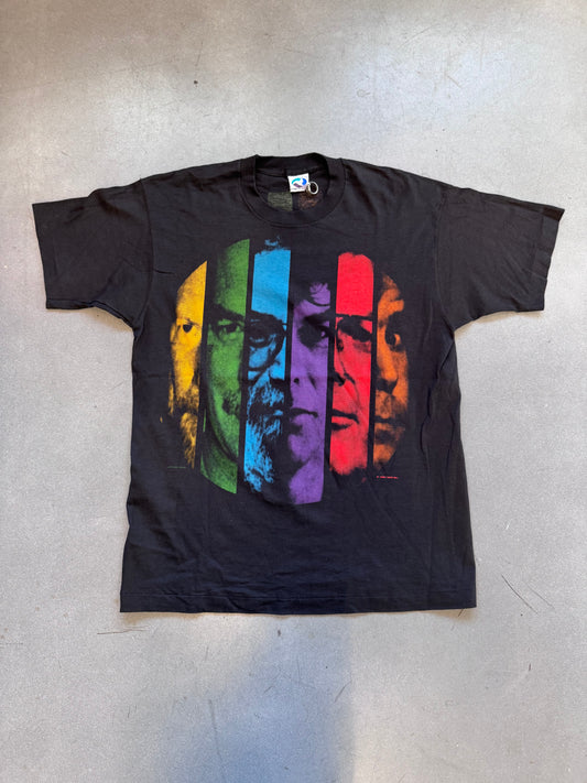 1993 GRATEFUL DEAD SUMMER TOUR RAINBOW BAND MEMBERS TEE (LIQUID BLUE TAG)