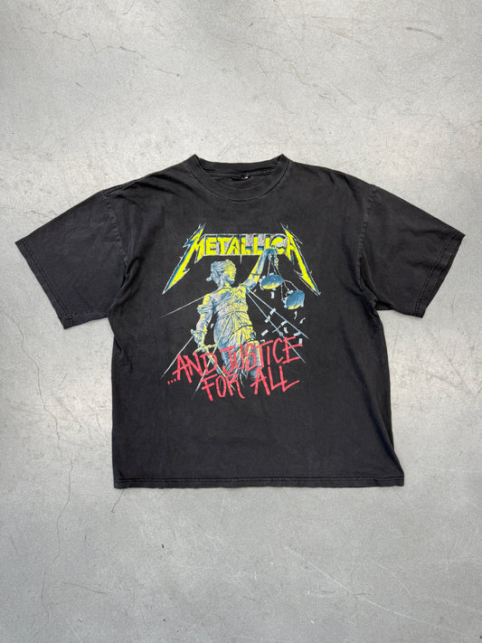 1994 METALLICA AND JUSTICE FOR ALL 'HAMMER OF JUSTICE CRUSHES YOU' TEE (CUT TAG)