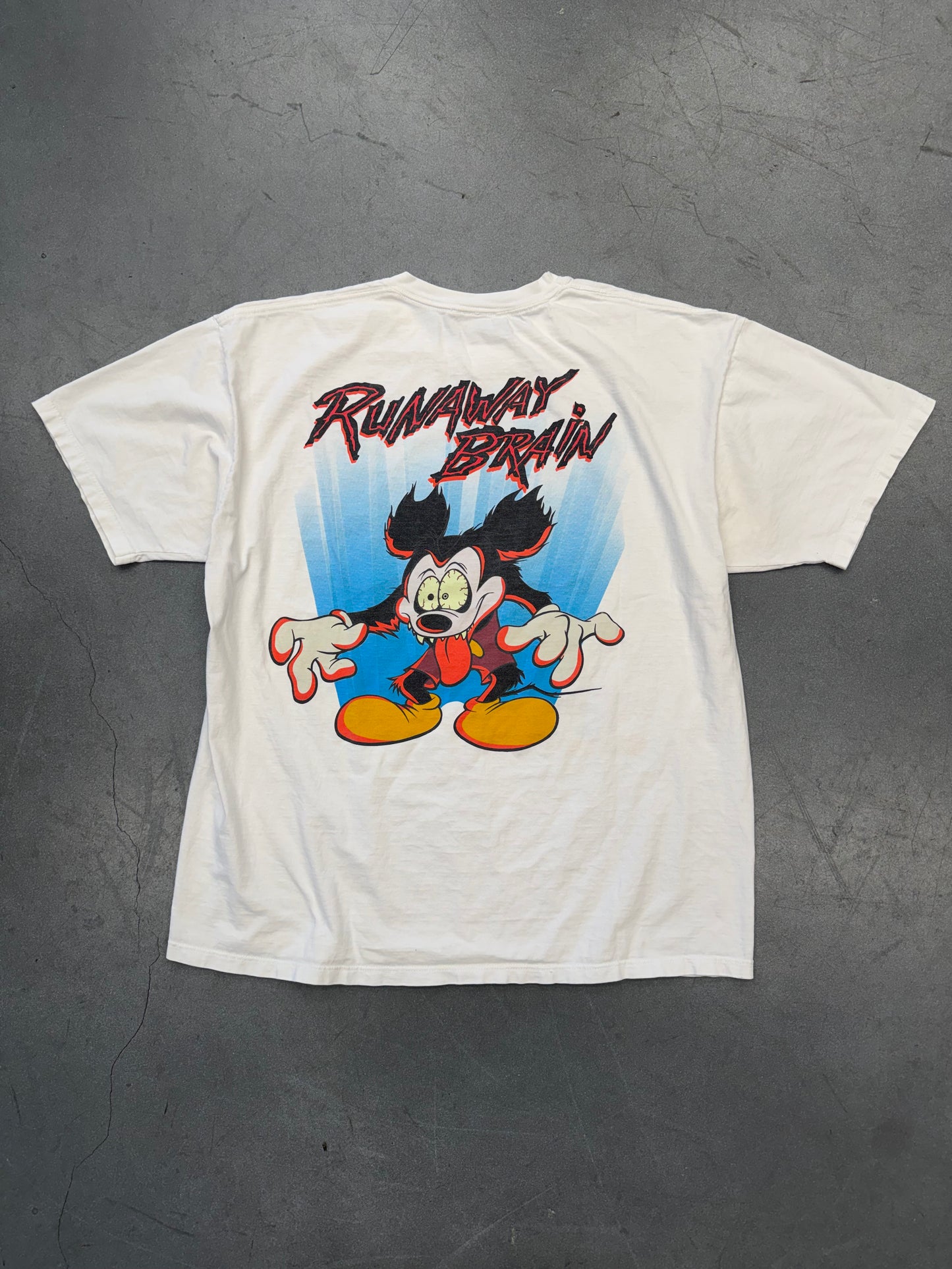 90S MICKEY MOUSE RUNAWAY BRAIN TEE (PULLED TAG)