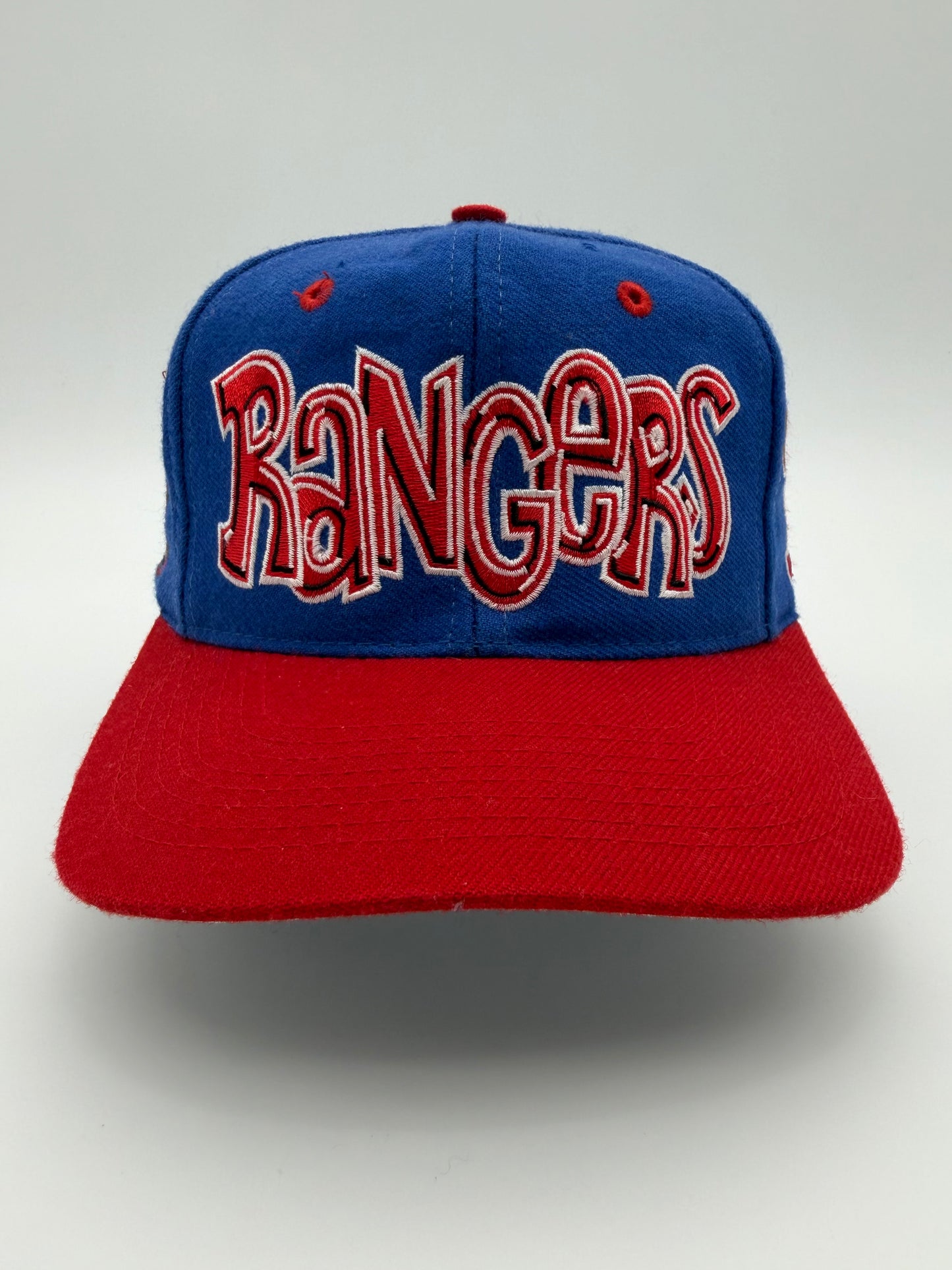 90'S TEXAS RANGERS SKETCH-STYLE SPELLOUT SNAPBACK (MLB GENUINE TAG)