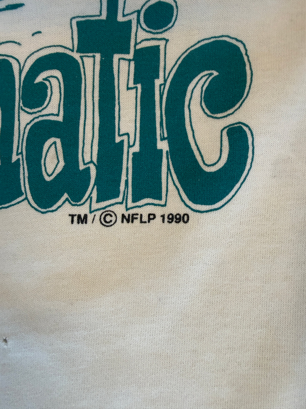 1990 MIAMI DOLPHINS DOLPHINATIC TEE (PULLED TAG)