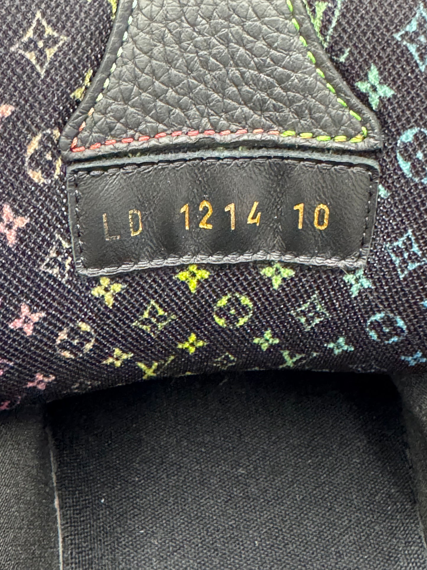 SIZE 10 LOUIS VUITTON RAINBOW/BLACK SKATE SNEAKER (PRE-OWNED WITH NO BOX)