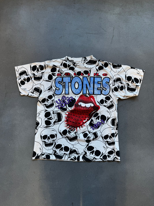 1994 ROLLING STONES VOODOO LOUNGE U.S. TOUR SKULL AOP TEE (CARIBBEAN DREAM TAG)