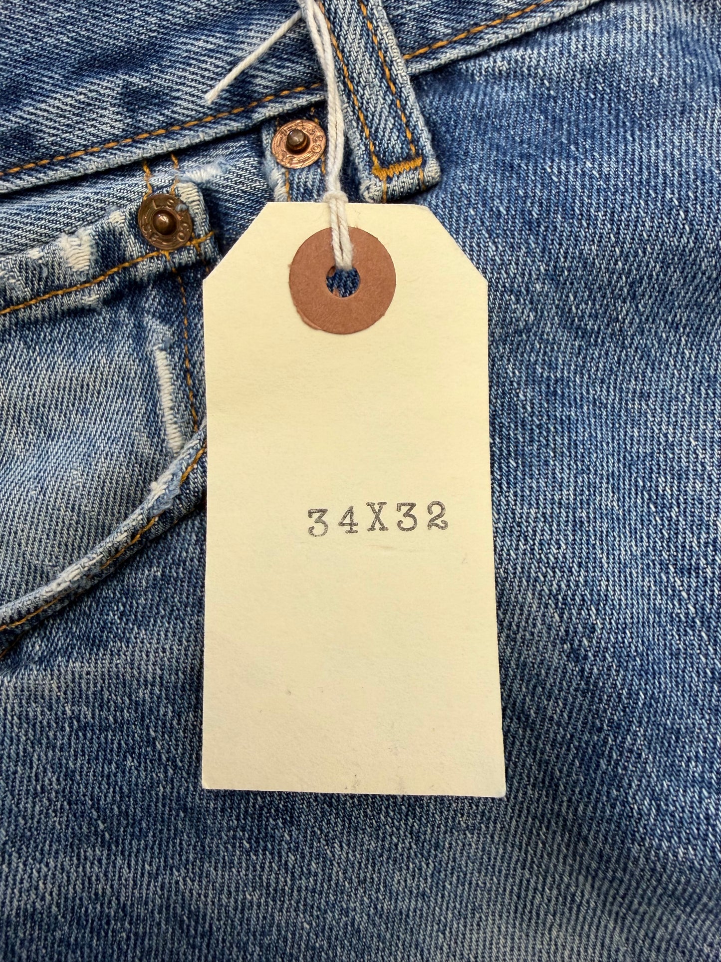 BETTER WITH AGE SHAM HAND-BEADED DOUBLE-WIDE DENIM