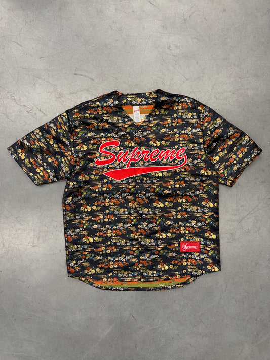SS26 SUPREME FLORAL JACQUARD BASEBALL JERSEY
