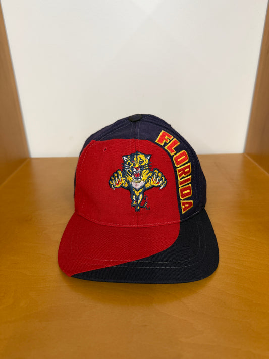 90S FLORIDA PANTHERS TRI-COLOR SWIRL SNAPBACK HAT (FADED AMERICAN NEEDLE NHL TAG)