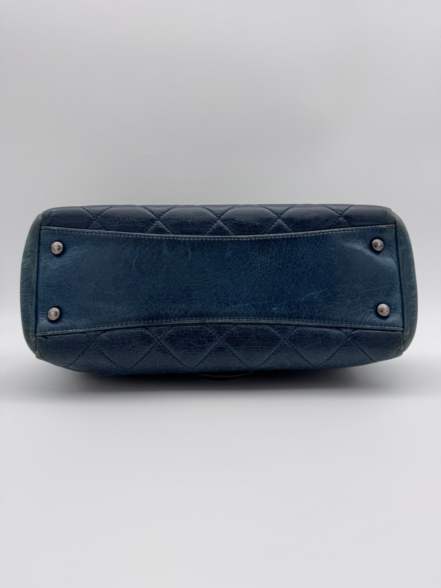 2014 CHANEL SMALL GLAZED CALFSKIN DUO COLOR FLAP BAG