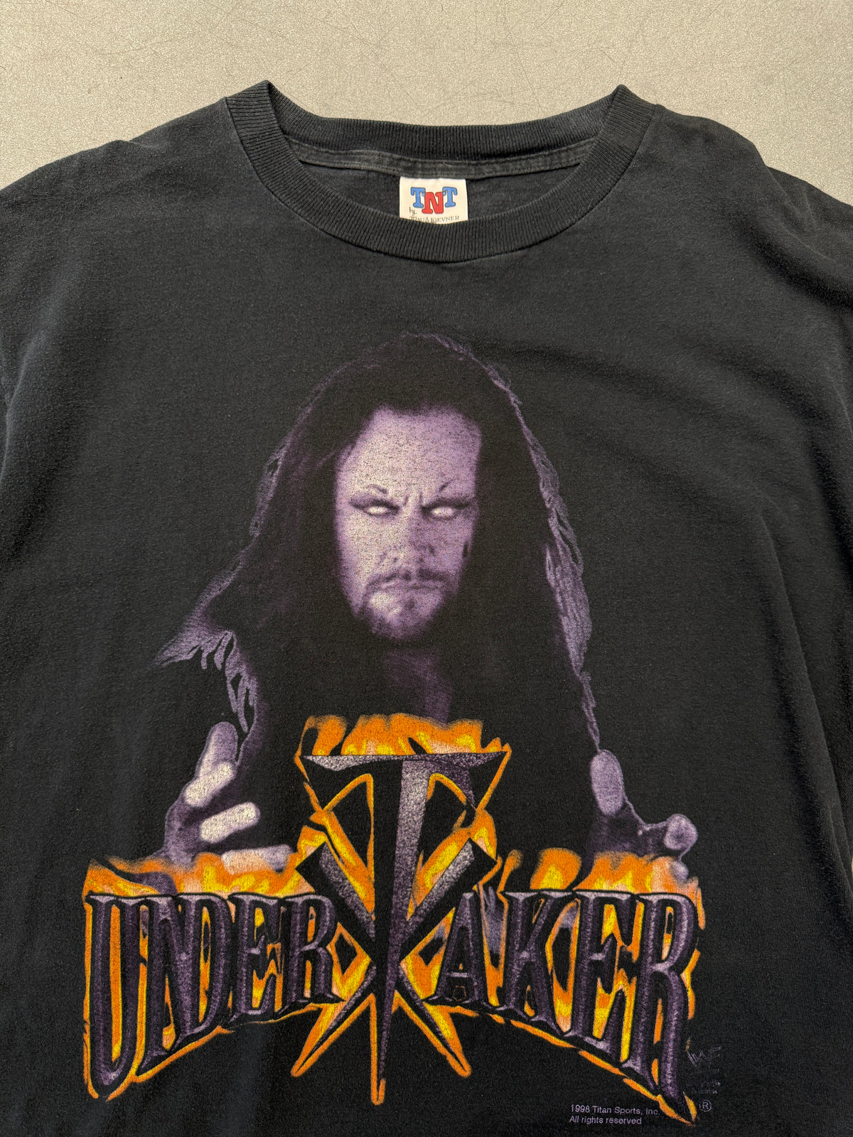 1998 UNDERTAKER FLAMING TEE (TNT TAG)