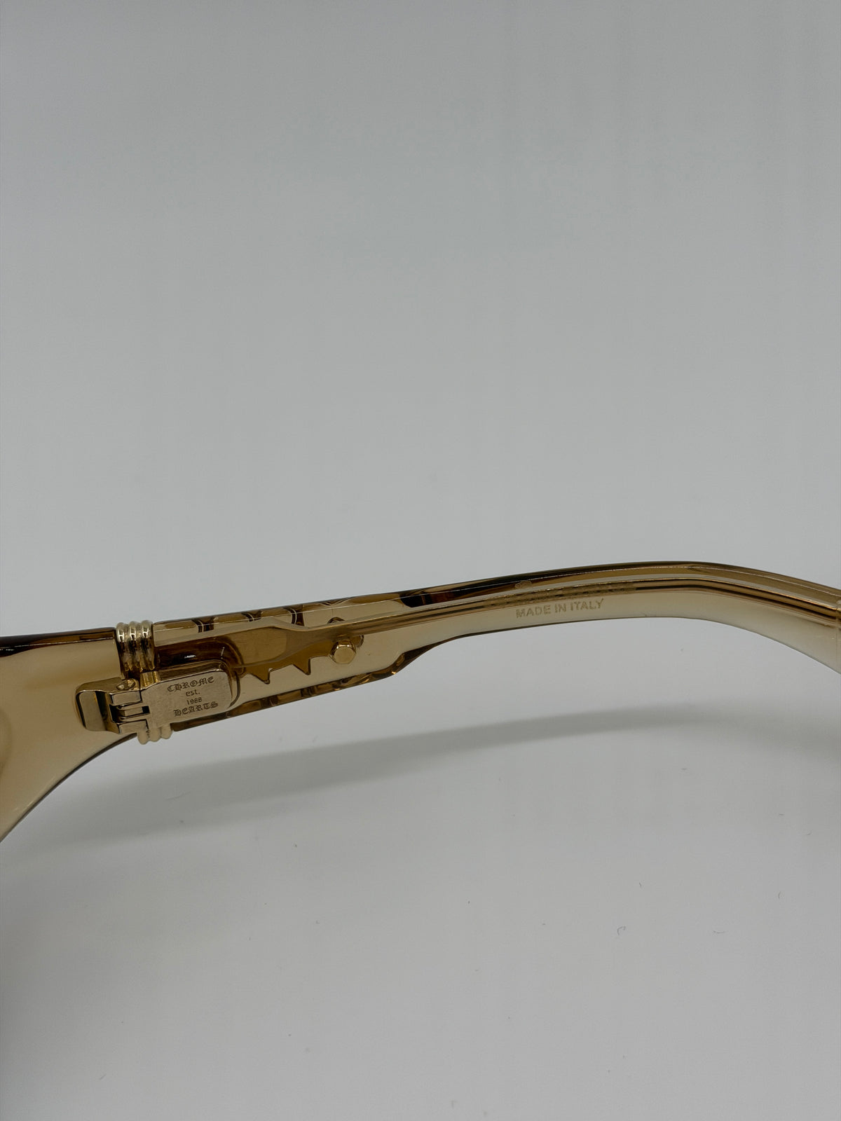 CHROME HEARTS SPREADER SUNGLASSES - TRANSLUCENT GOLD