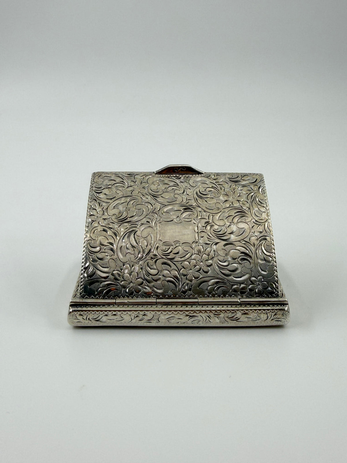 ANTIQUE FRENCH SOLID 835 SILVER HAND-ENGRAVED CIGARETTE CARD CASE, L. LAPAR PARIS, C. 1890
