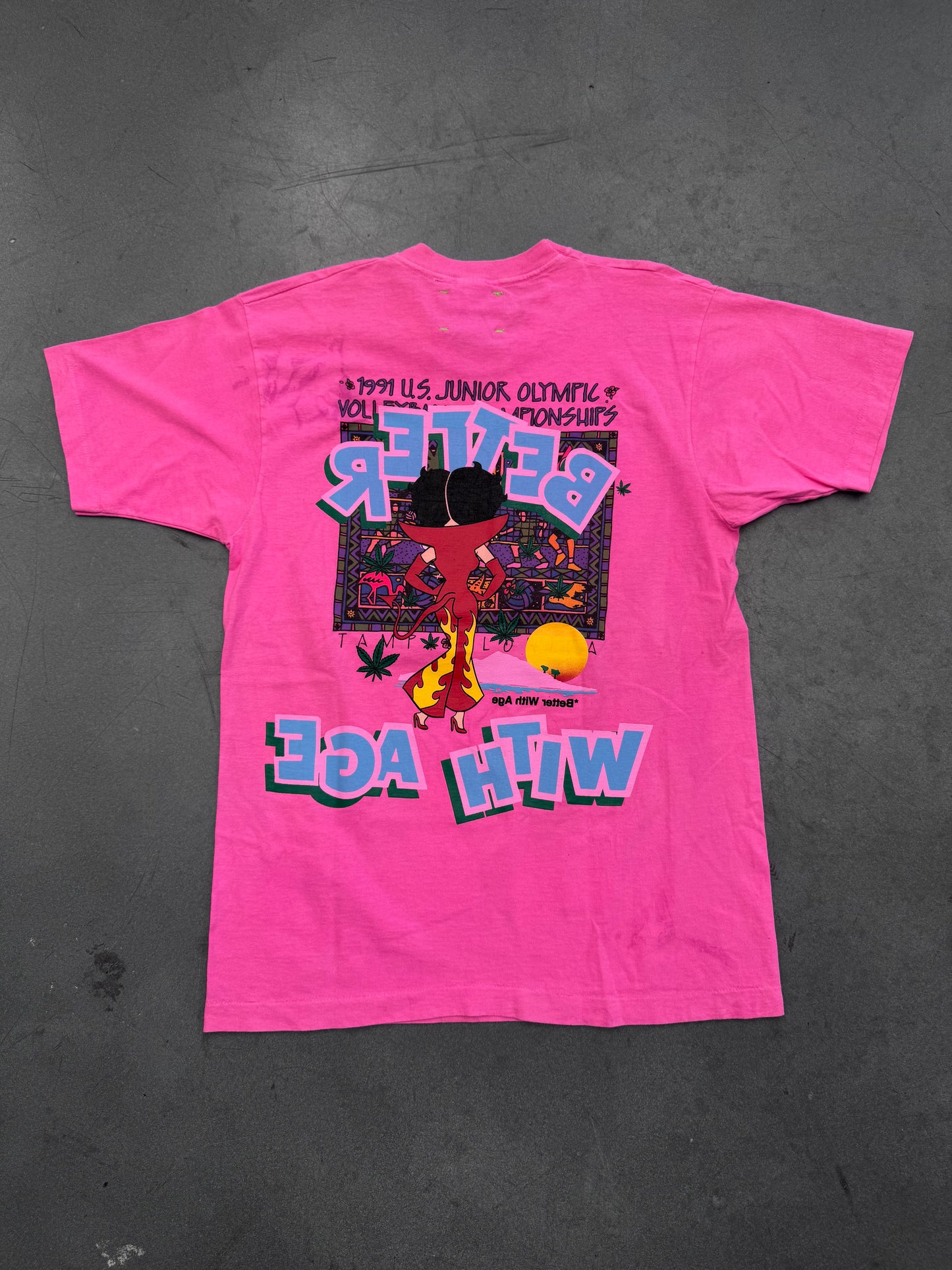 BETTER WITH AGE BETTER BOOP TEE - PINK