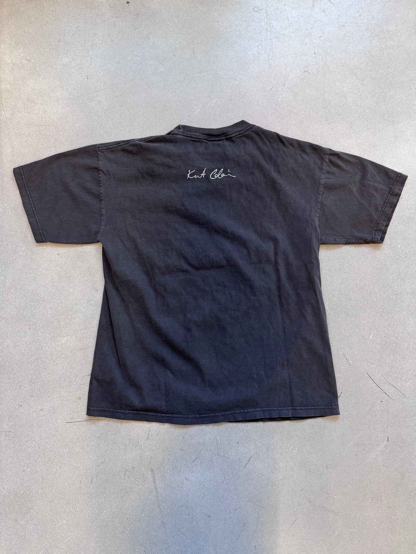 1998 KURT COBAIN BIG FACE SMILEY TEE (GIANT TAG)