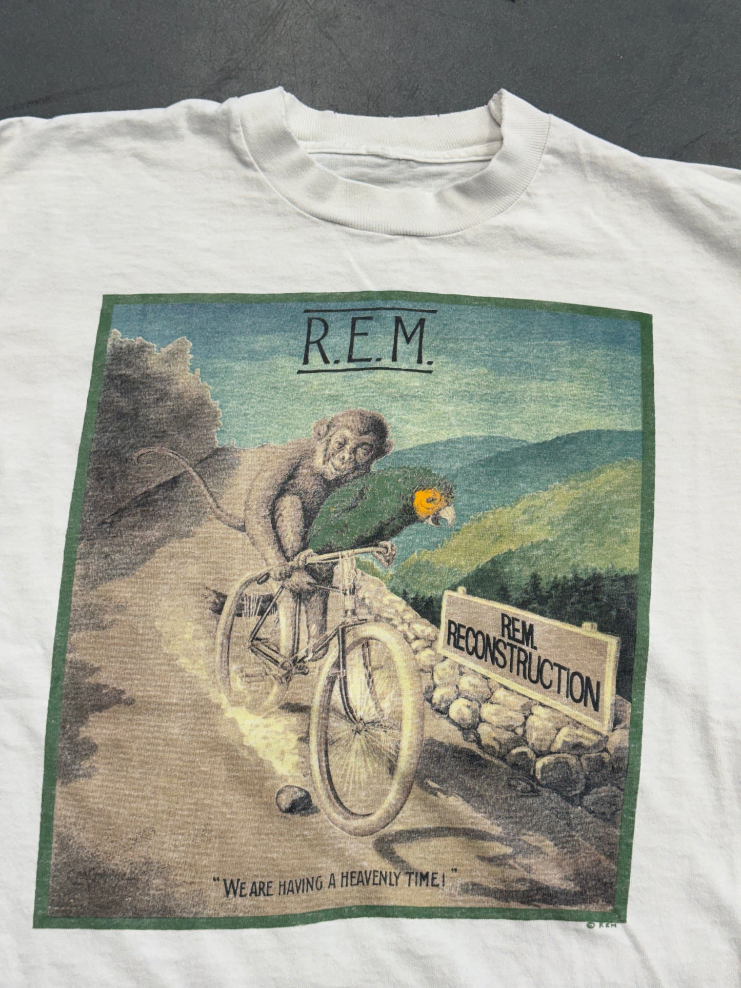 1985 R.E.M. RECONSTRUCTION III TOUR LS TEE (PULLED TAG)