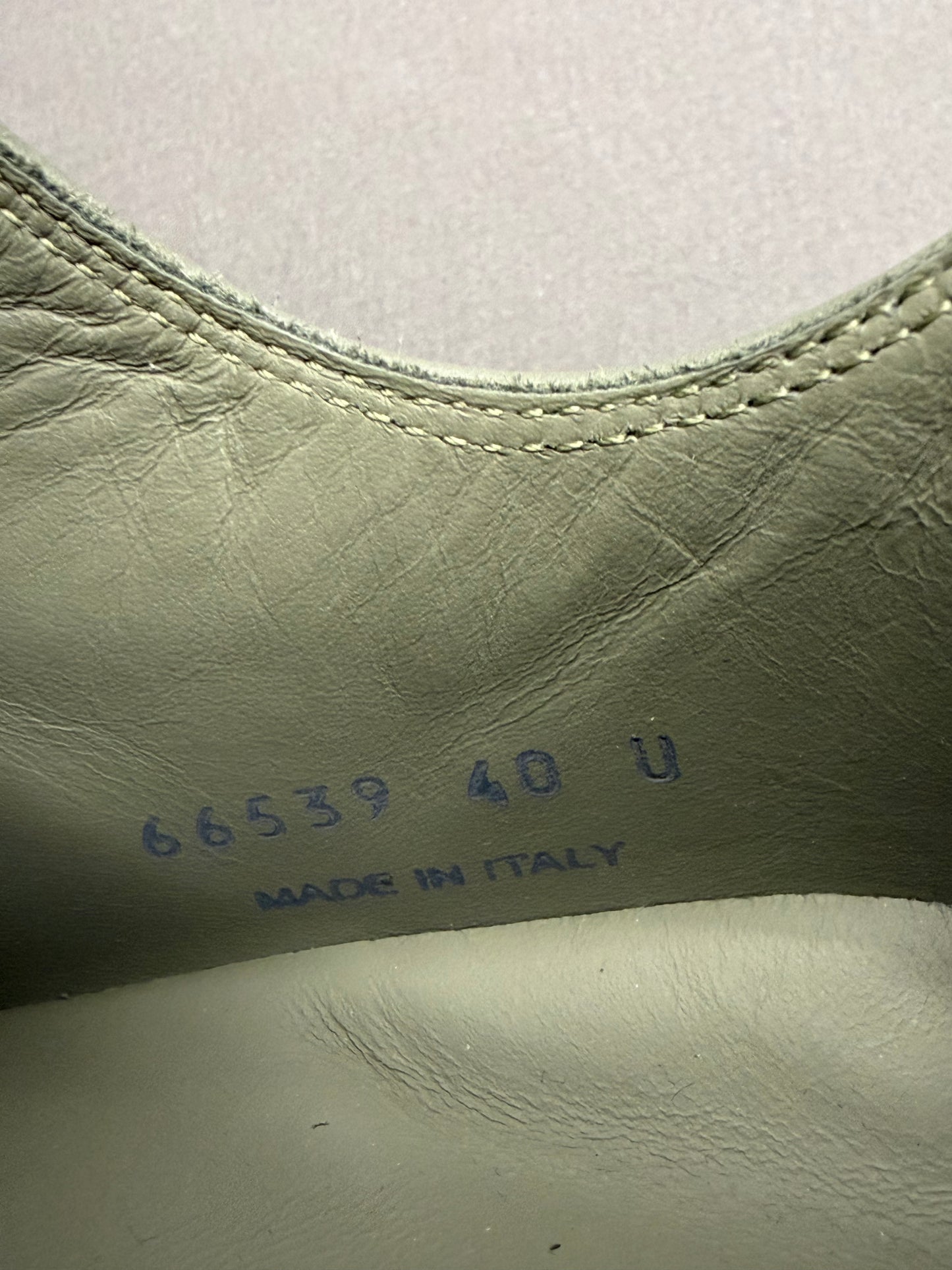 SIZE 40 RICK OWENS LOW SNEAKS - CELADON (NEW IN BOX)