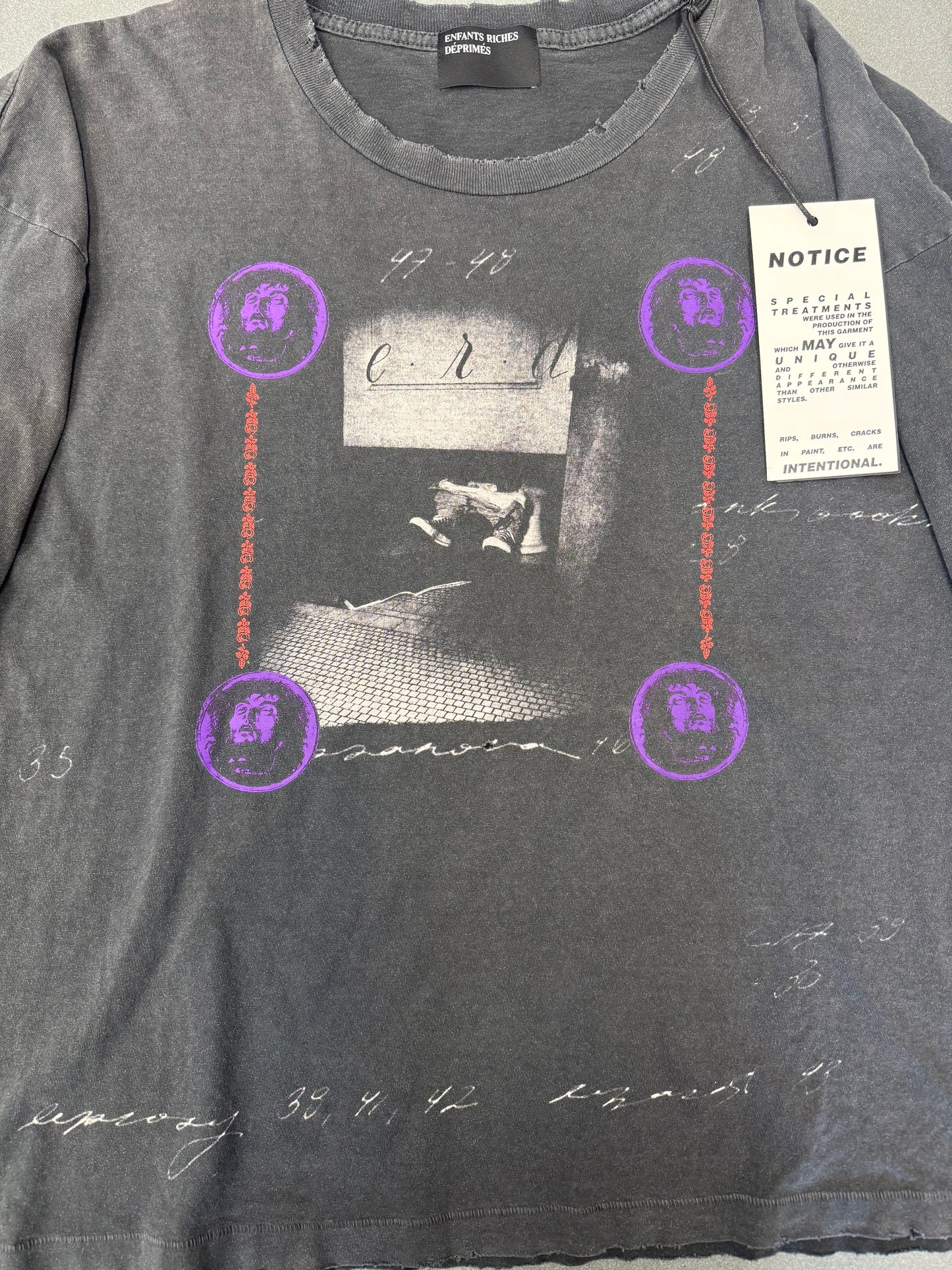 ENFANTS RICHES DEPRIMES BATHROOM STALL LONG-SLEEVE TEE
