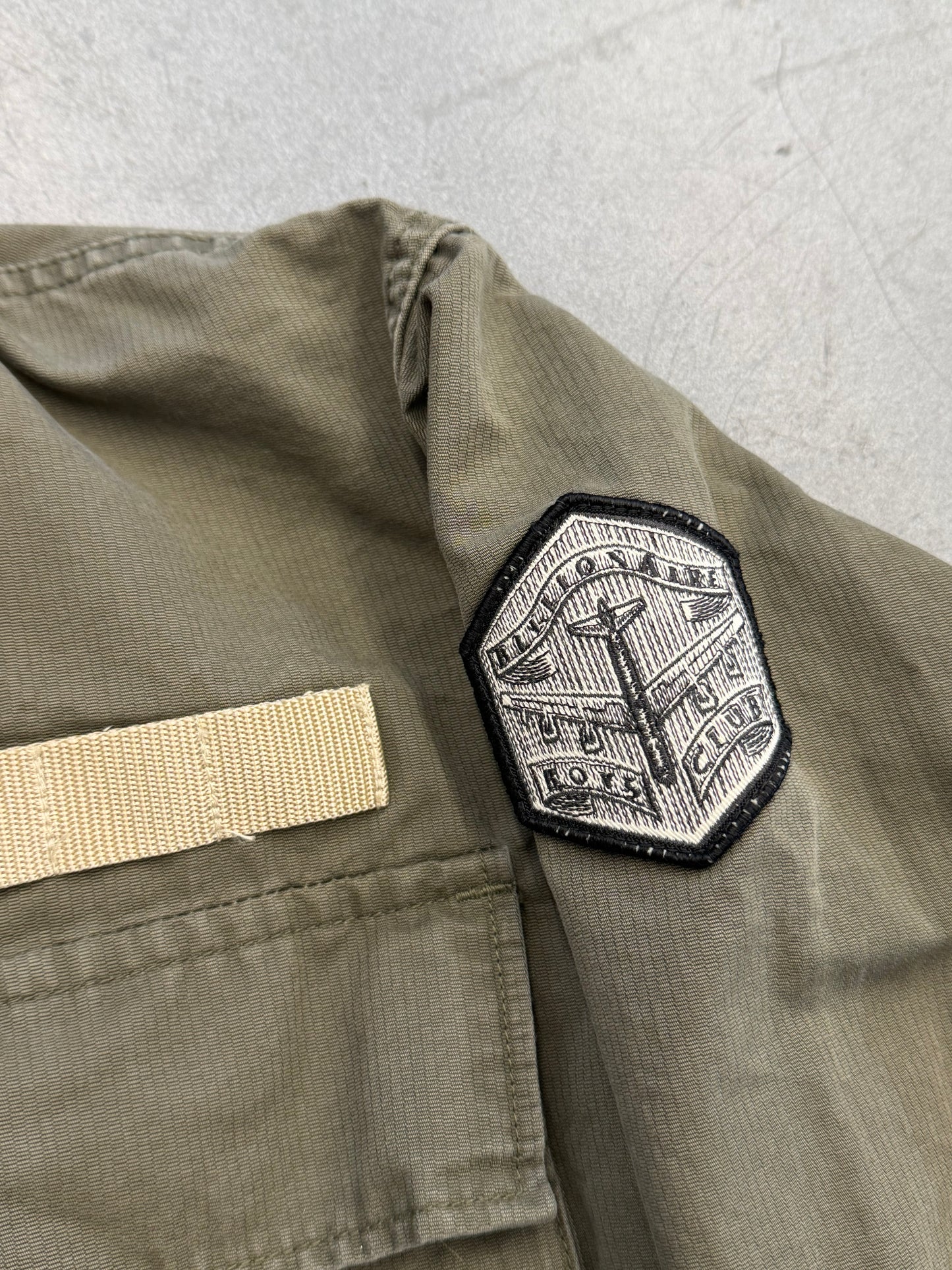 VINTAGE BILLIONAIRE BOYS CLUB COTTON BUTTON-UP MILITARY JACKET