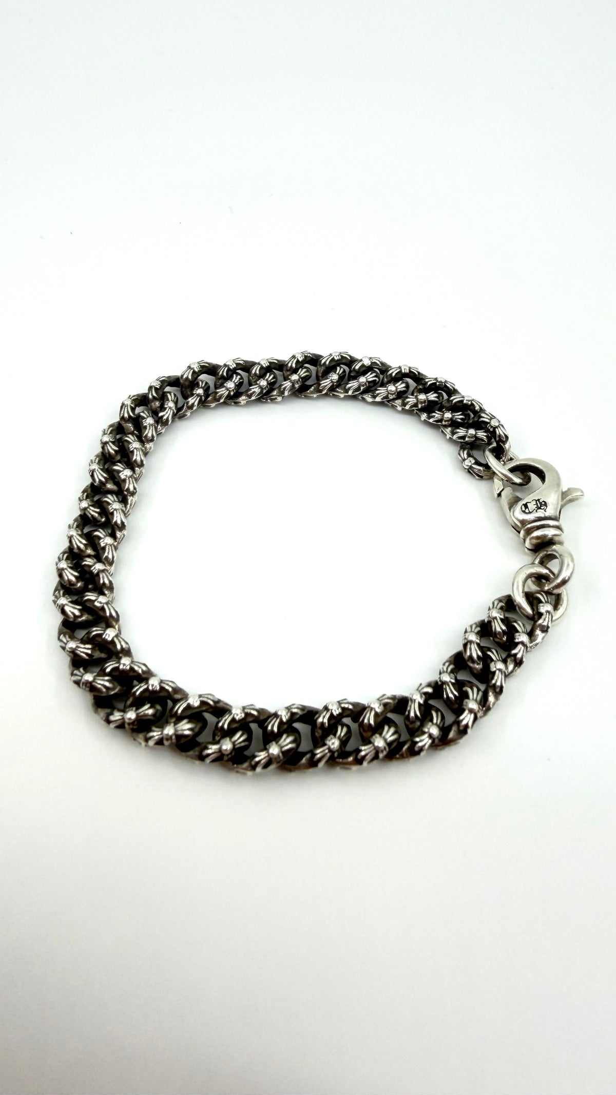CHROME HEARTS SILVER EXTRA FANCY MINI CUBAN LINK BRACLET