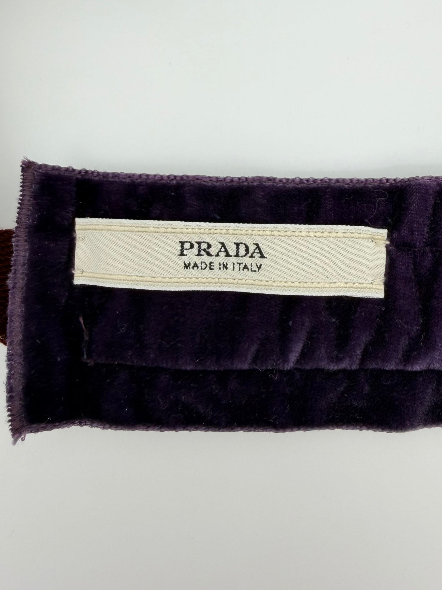 VINTAGE PRADA VELVET GEMSTONE TIE-STRAP BELT