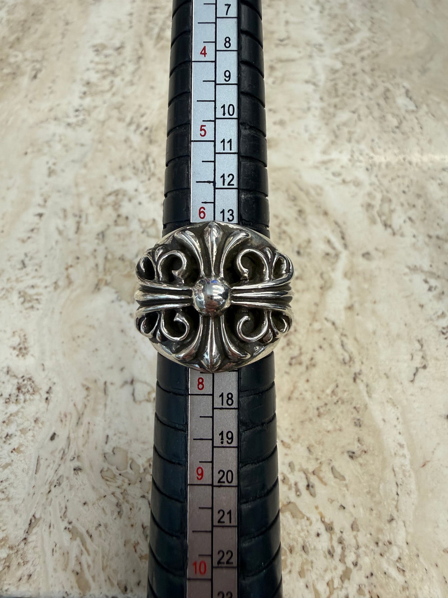 CHROME HEARTS KEEPER SILVER RING