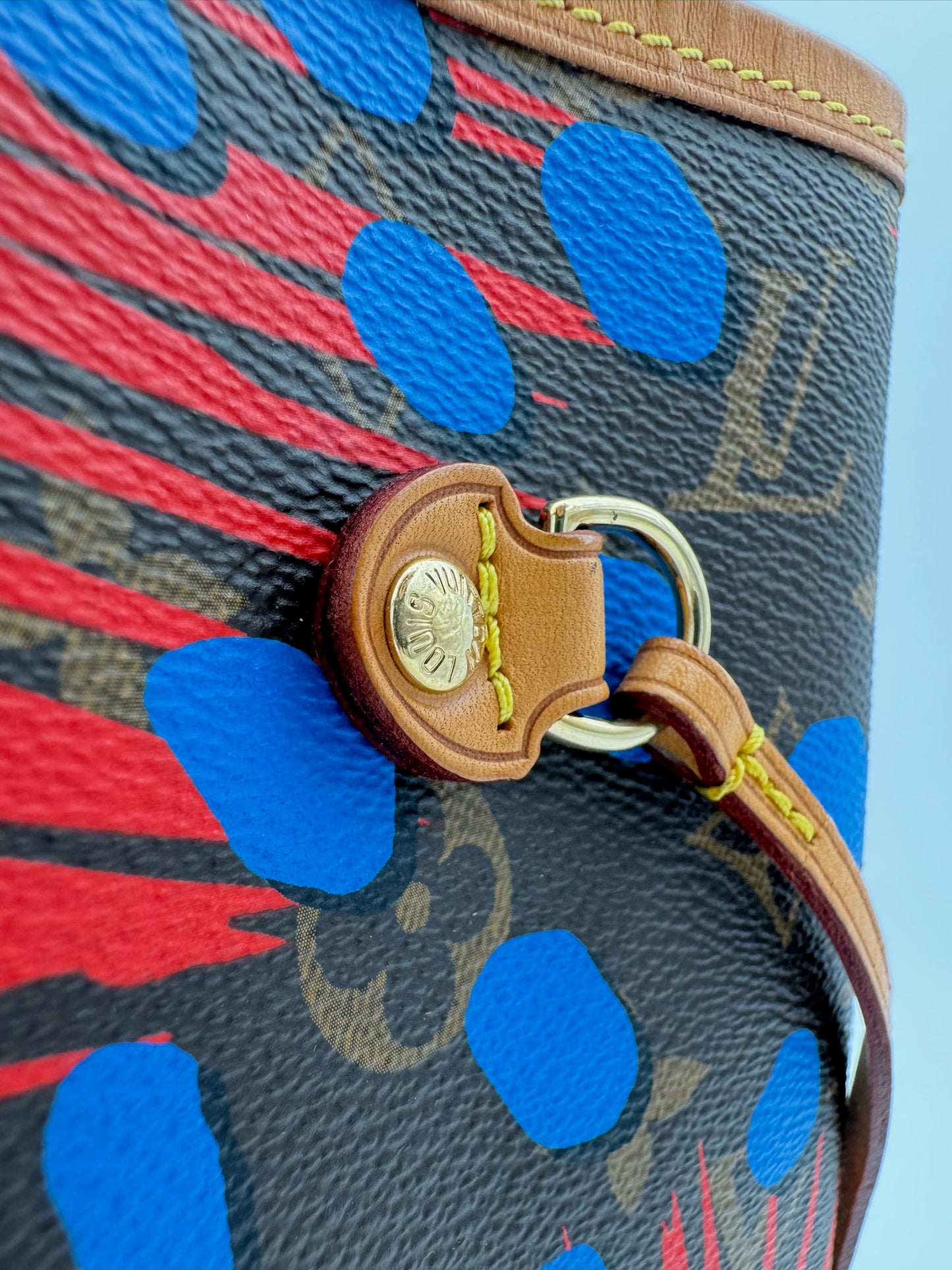 2016 LOUIS VUITTON NEO NEVERFULL TOTE MONOGRAM PALM SPRINGS JUNGLE DOTS