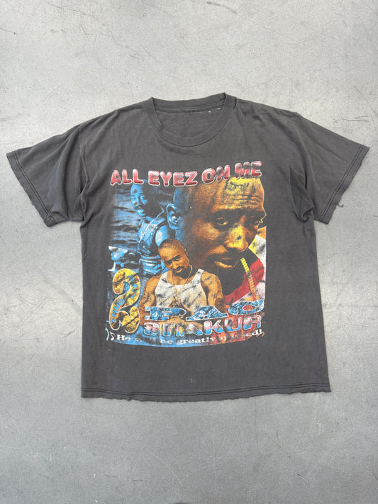 90S TUPAC SHAKUR "HE WILL BE GREATLY MISSED" BOOTLEG RAP TEE (PULLED TAG)