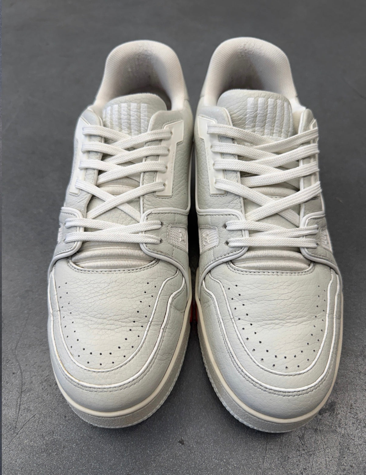 LOUIS VUITTON TRAINER #54 SIGNATURE WHITE/ORANGE