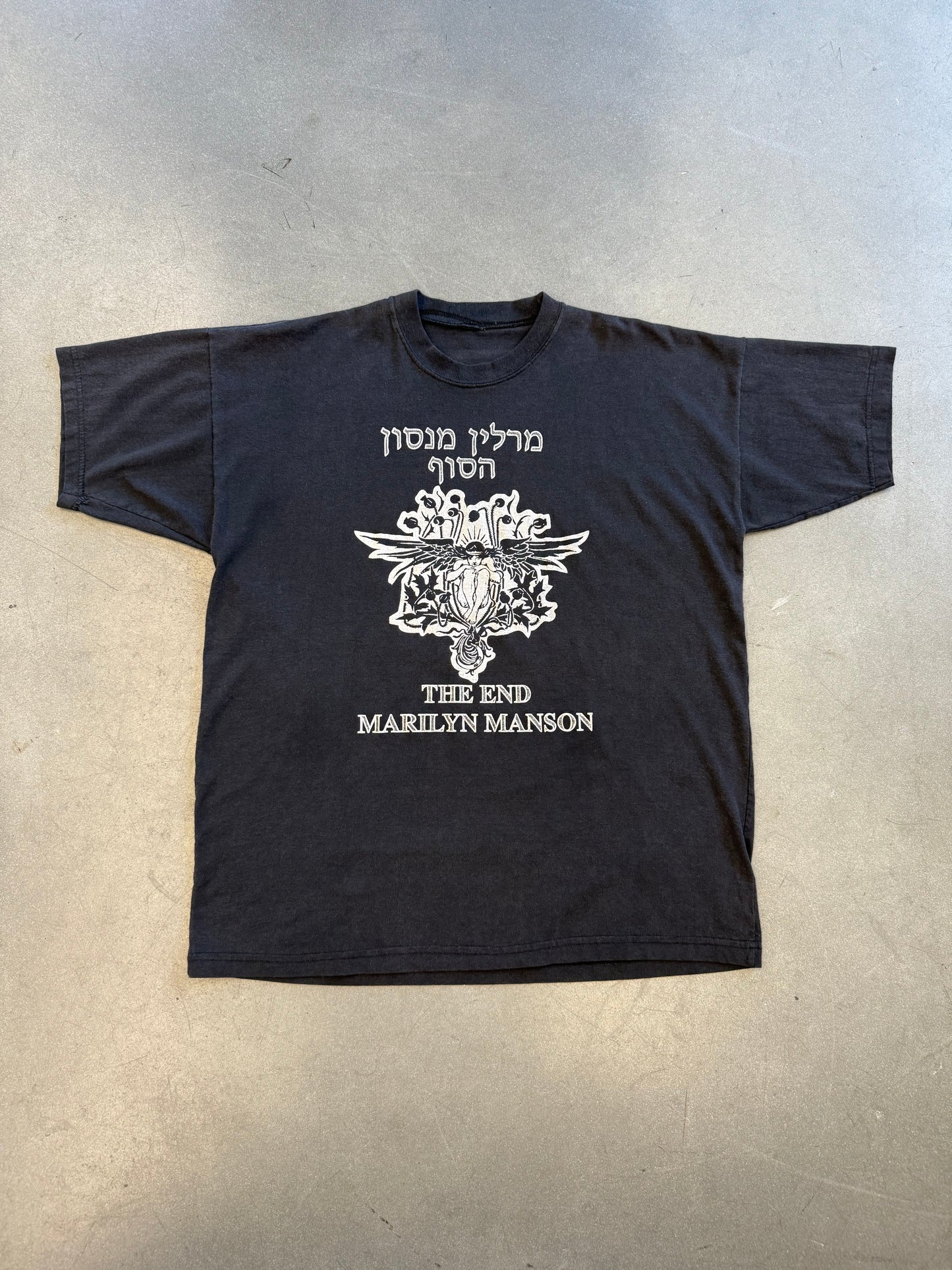 90'S MARILYN MANSON ANTICHRIST HEBREW TEE (PULLED TAG)