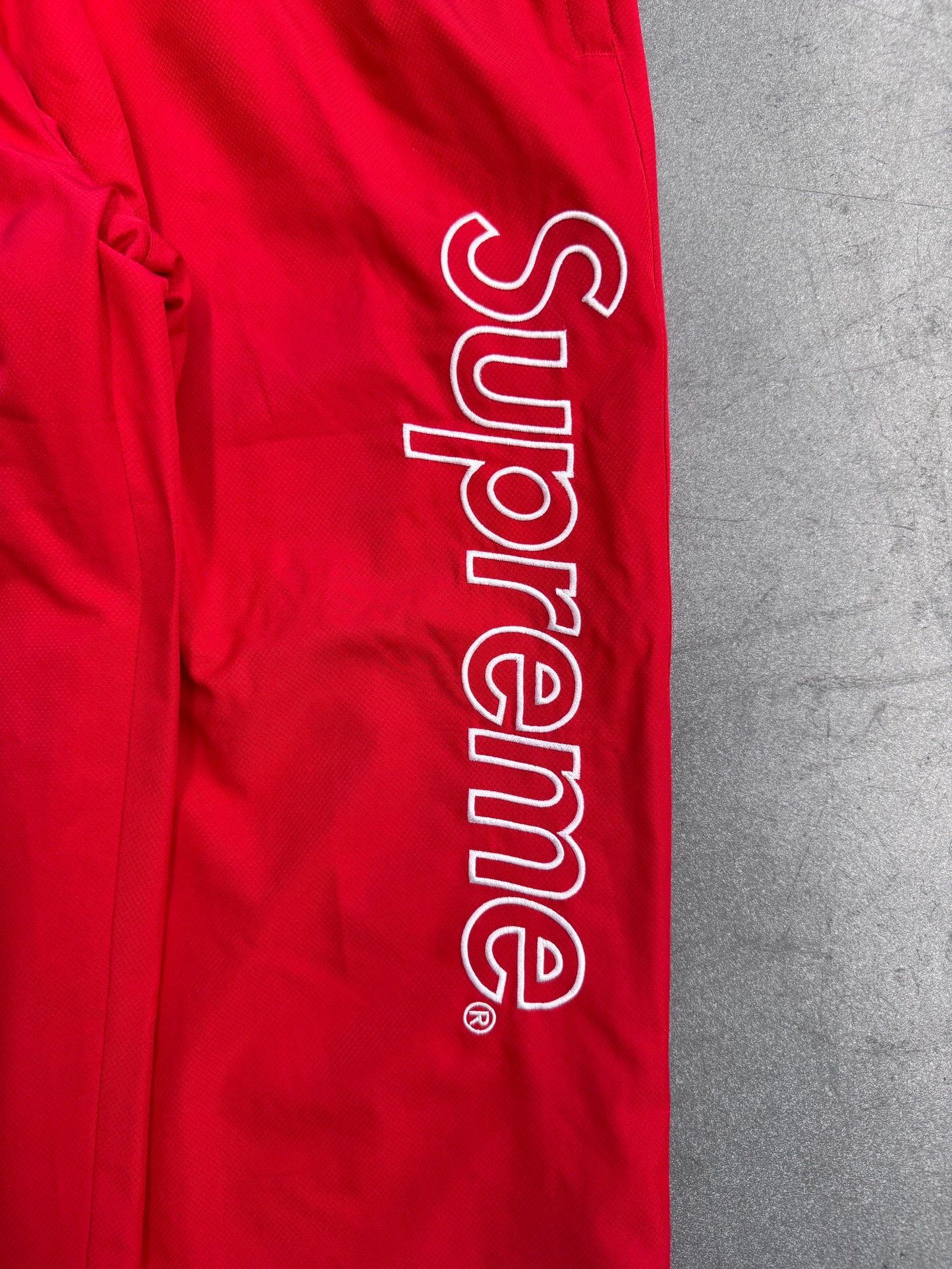 FW19 SUPREME LACOSTE PUFFY ZIPPER / TRACK PANTS