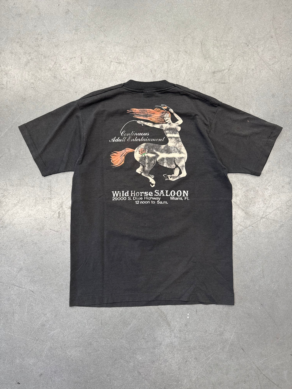 90S MATTIE SILKS' WILD HORSE SALOON MIAMI, FL TEE (PULLED TAG)