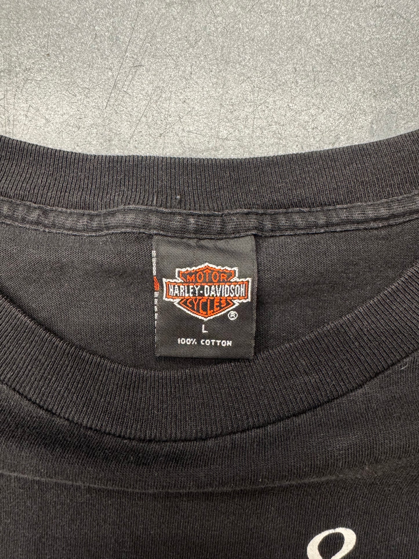 1994 HARLEY-DAVIDSON CHROME & STEEL BUFORD, GEORGIA TEE (HARLEY DAVIDSON TAG)