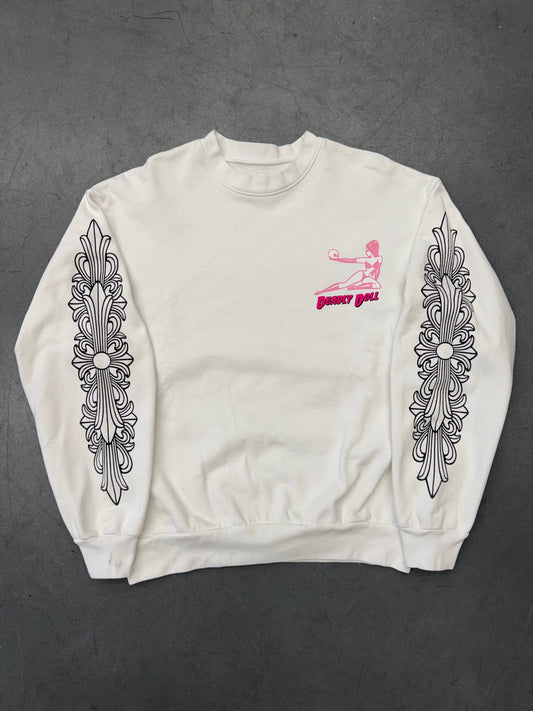 CHROME HEARTS DEADLY DOLL CRY ON ME CREWNECK