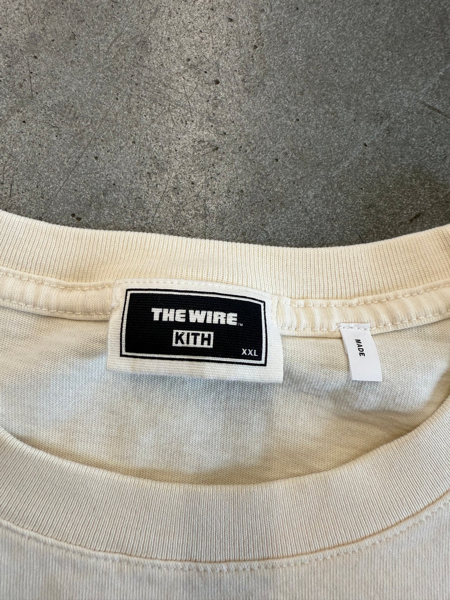 SS22 KITH THE WIRE BUNK VINTAGE TEE - CREAM (2XL)