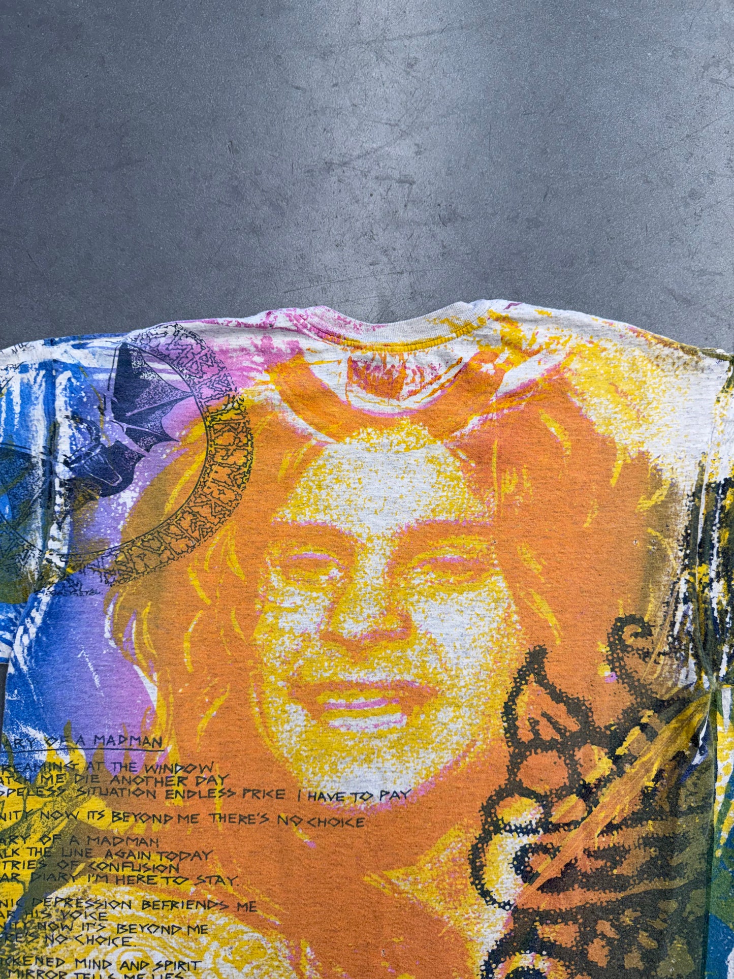 1991 OZZY OSBOURNE DIARY OF A MADMAN AOP TEE (HANES TAG)