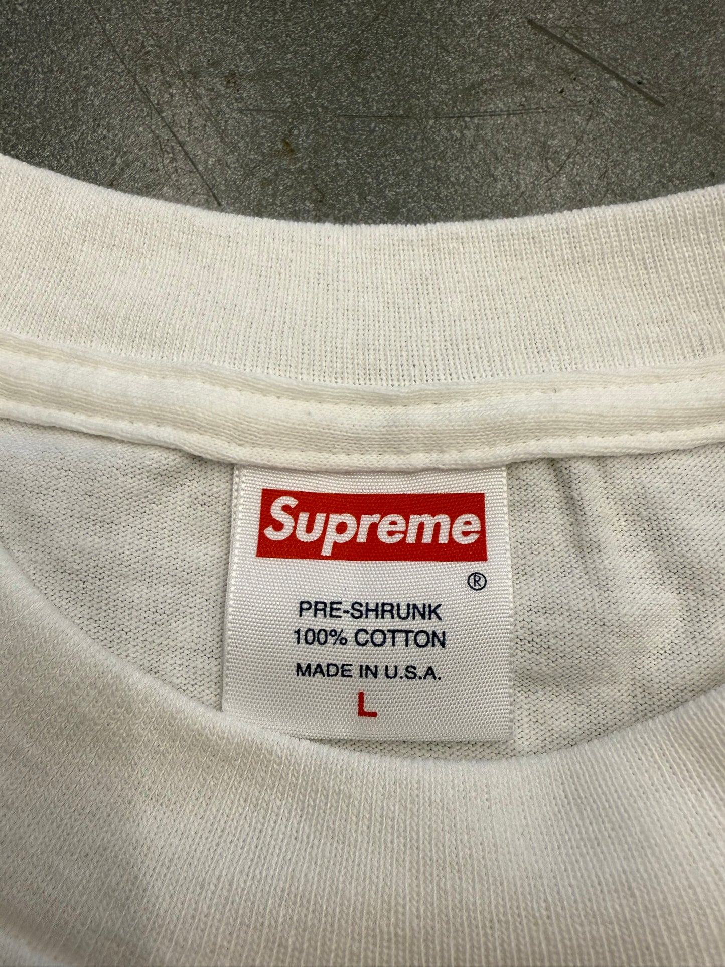 2004 SUPREME KATE MOSS NEW YORK 10TH ANNIVERSARY BOX LOGO TEE (L)