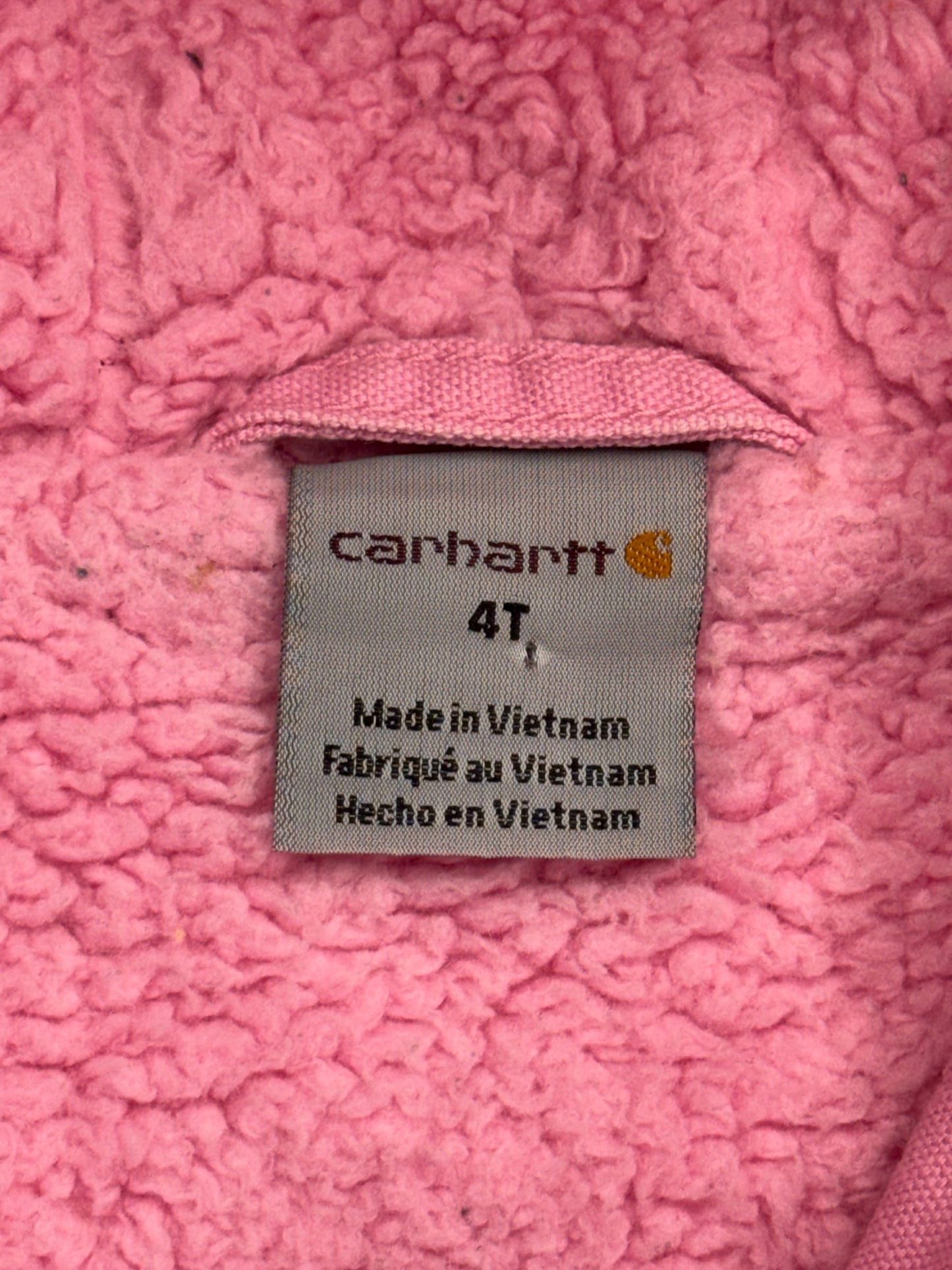 00S CHILDRENS CARHARTT FLEECE-LINED ZIP-UP CANVAS JACKET