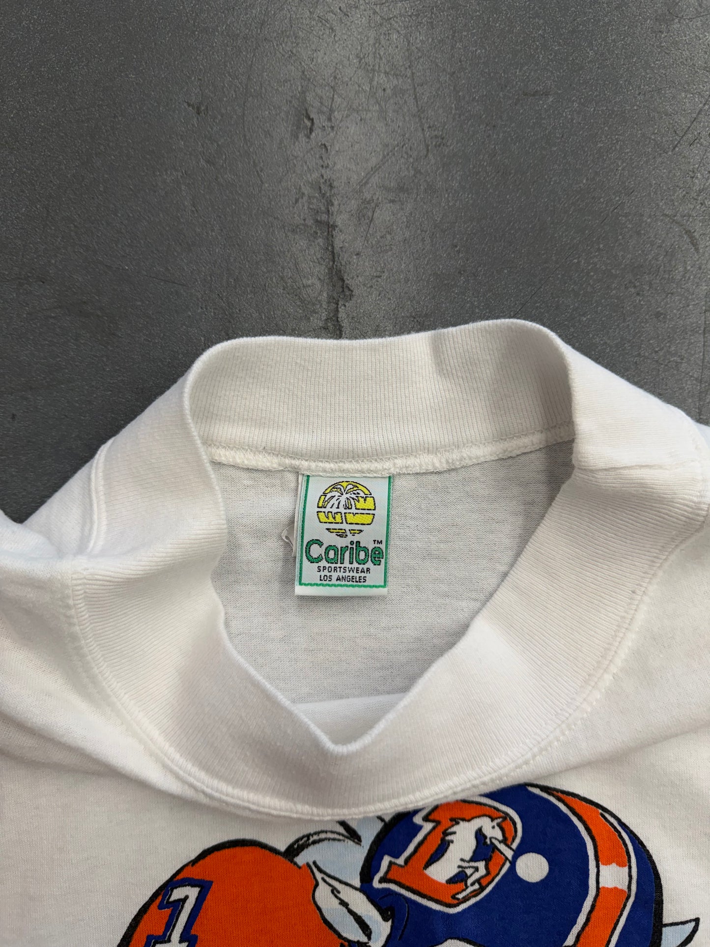 1988 DENVER BRONCOS JACK DAVIS TEE (CARIBE TAG)