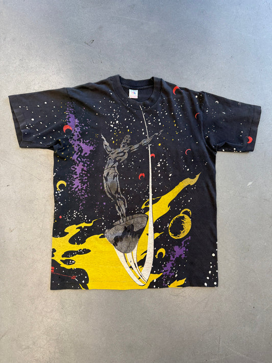 MARVEL COMICS 1994 SILVER SURFER MEGA PRINT TEE (FOTL TAG)