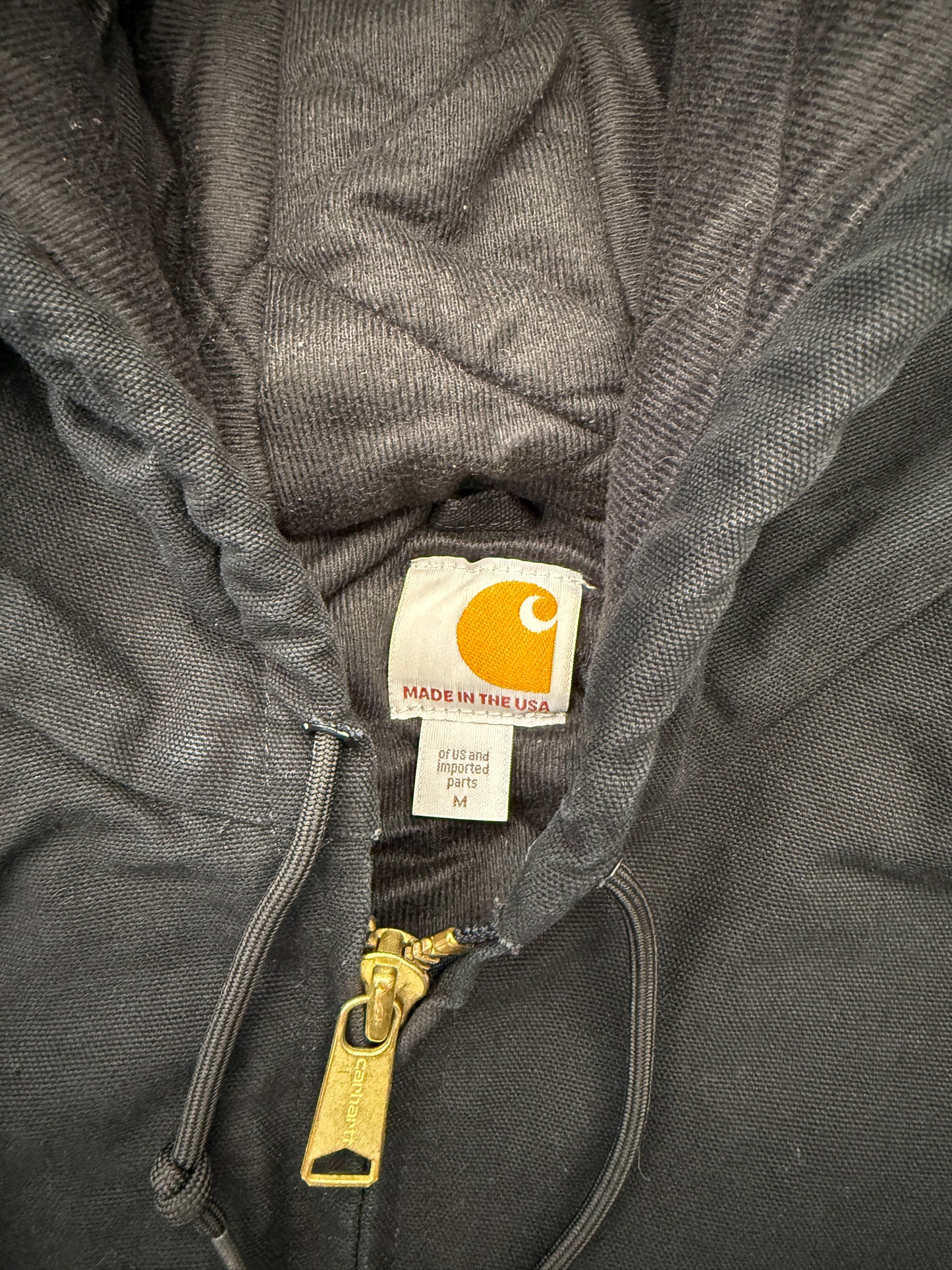 80S CARHARTT INSULATED CANVAS WORK JACKET (J140BLK)
