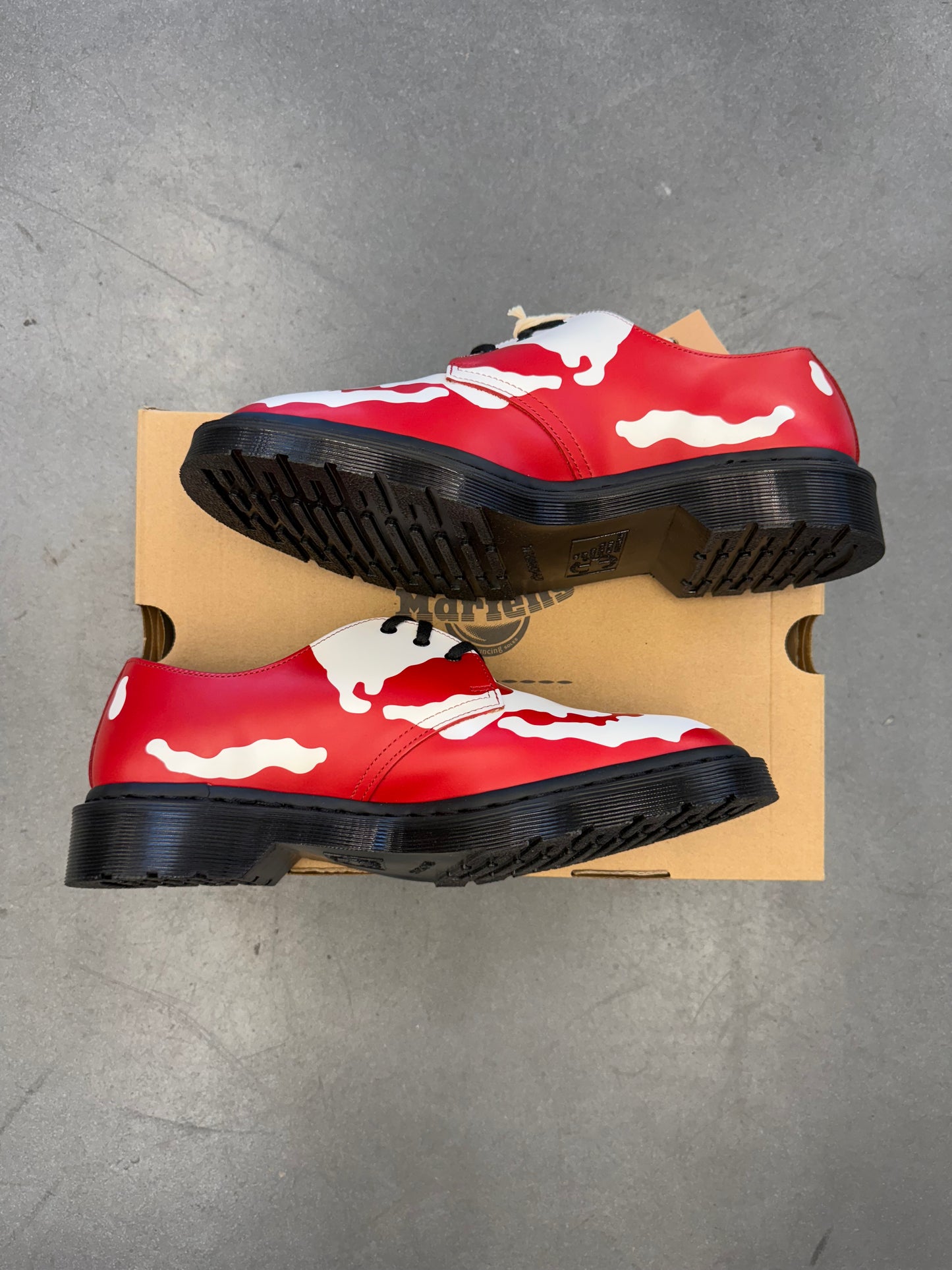 FW25 SUPREME DR. MARTENS 1461 3-EYE SHOE - RED