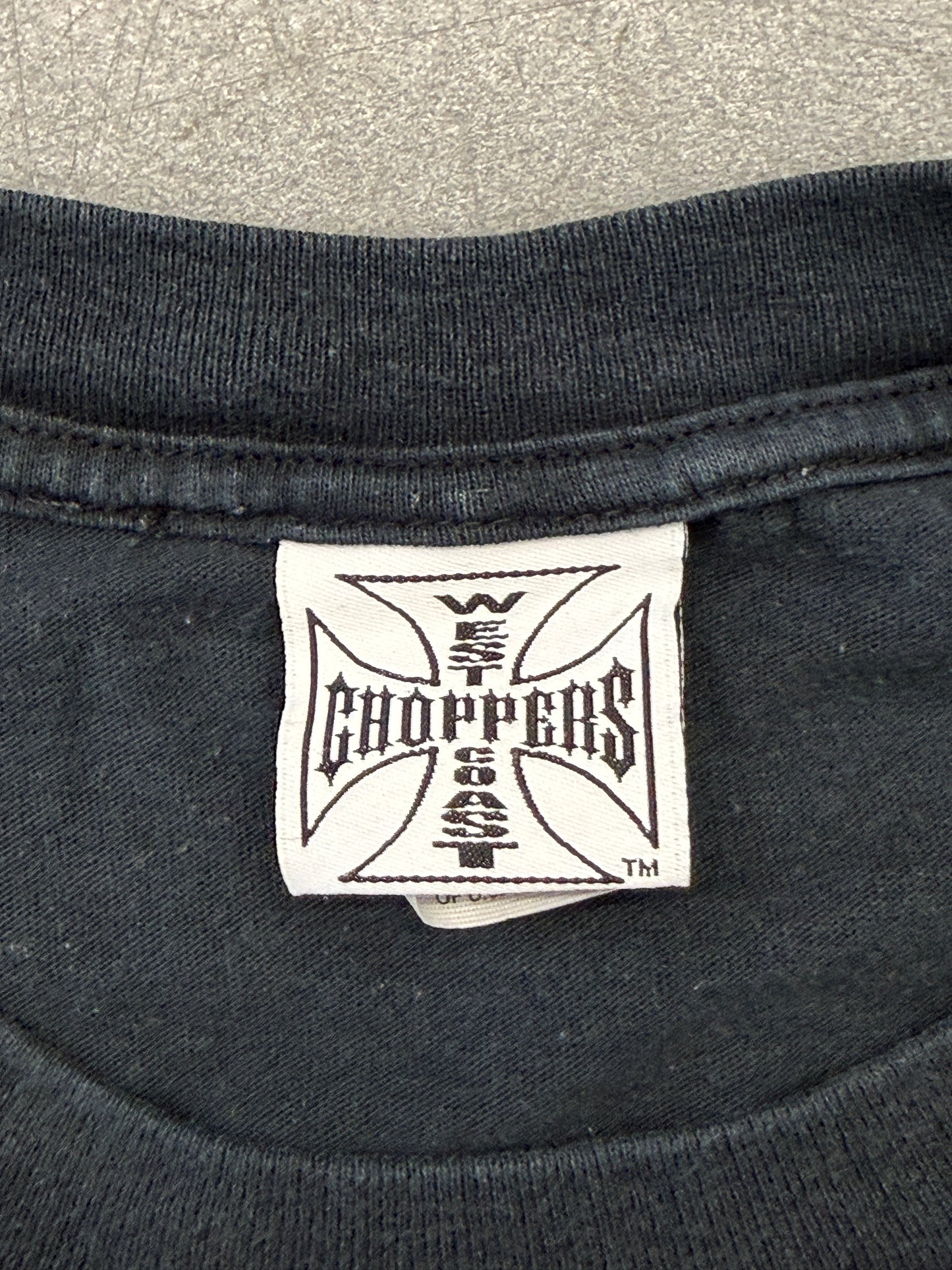 90S WEST COAST CHOPPERS IRON CROSS MULLET TEE (CFL TAG)