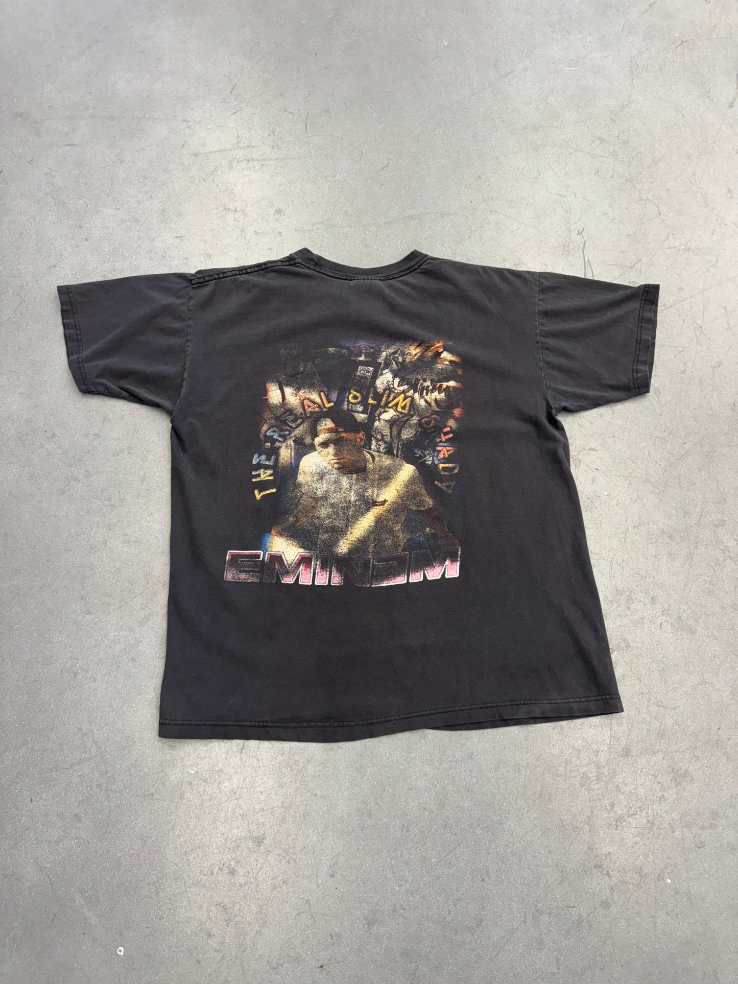 90S EMINEM THE REAL SLIM SHADY BOOTLEG RAP TEE (TEAM CHAMP TAG)
