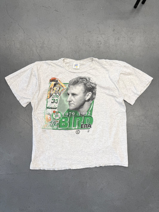 90'S BOSTON CELTICS LARRY BIRD "1979-1992 THE BIRD ERA" TEE (OFFICIAL FAN TAG)