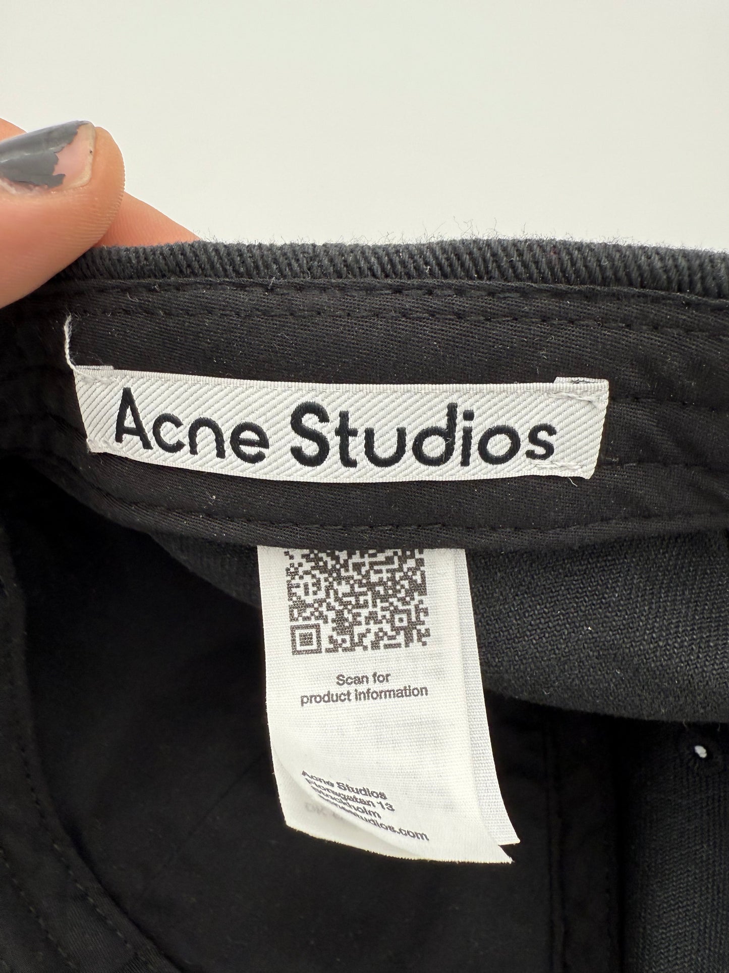 ACNE STUDIOS TWILL LOGO CAP